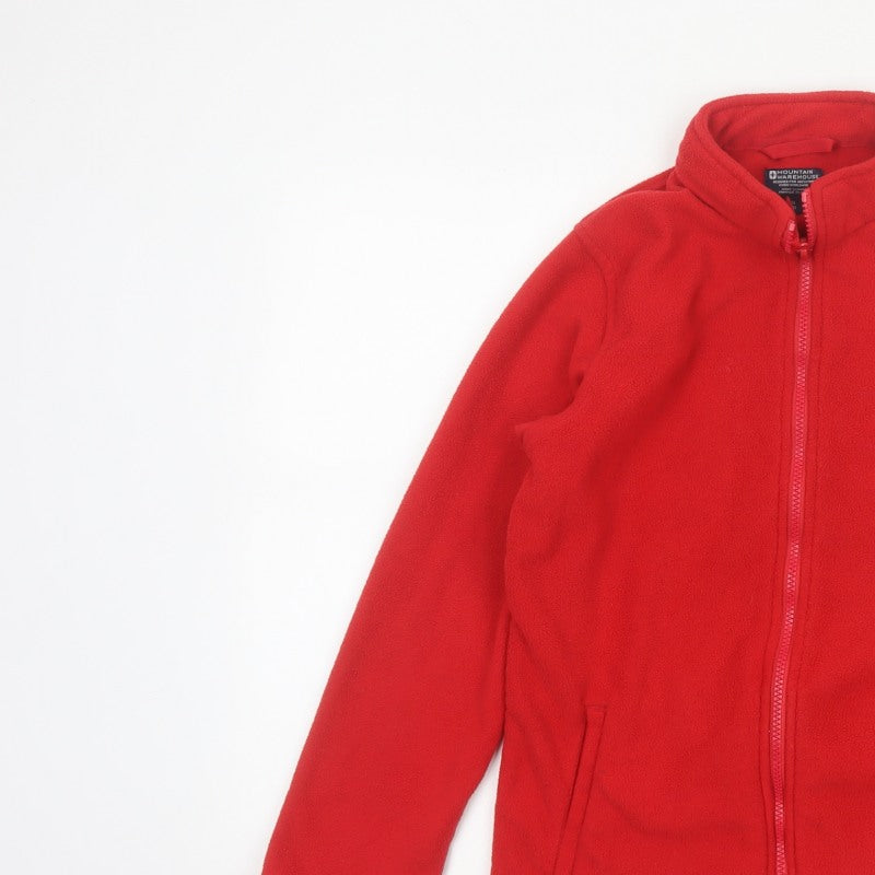 Mountain Warehouse Boys Red 13 Years Fleece Full Zip Jacket Pockets