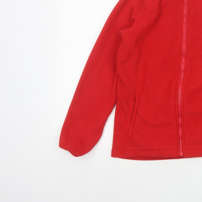 Mountain Warehouse Boys Red 13 Years Fleece Full Zip Jacket Pockets