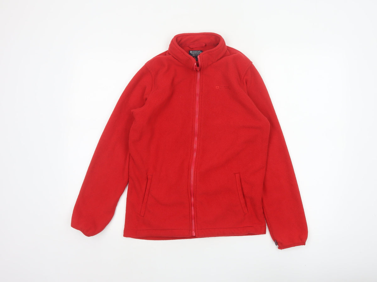 Mountain Warehouse Boys Red 13 Years Fleece Full Zip Jacket Pockets