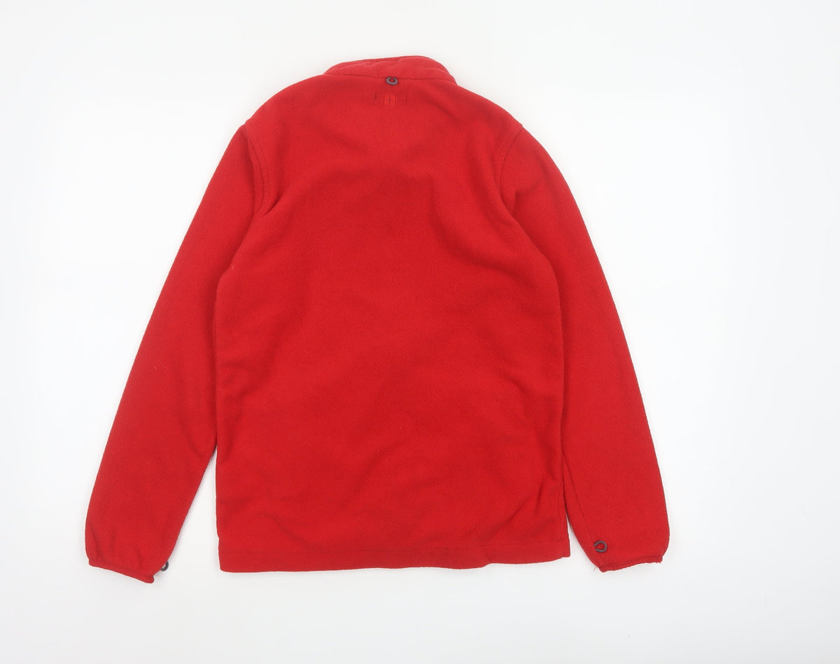 Mountain Warehouse Boys Red 13 Years Fleece Full Zip Jacket Pockets