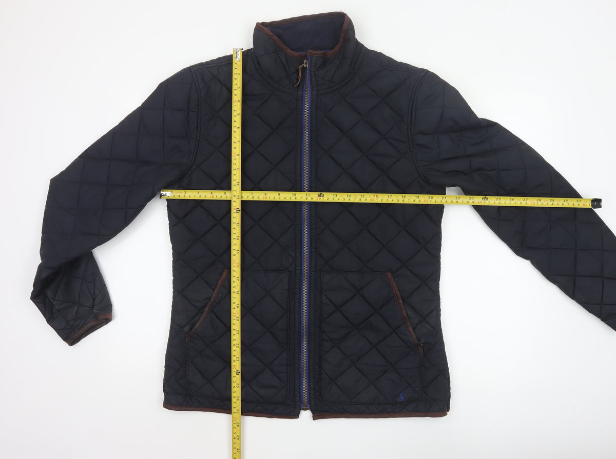 Joules Men’s Navy M Quilted Full Zip Padded Jacket Stand Collar