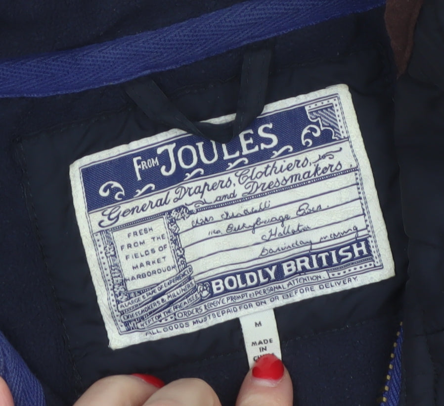 Joules Men’s Navy M Quilted Full Zip Padded Jacket Stand Collar