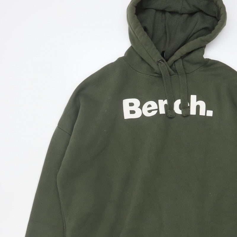 Bench Women’s Green UK 14 Pullover Hoodie Logo Fleece