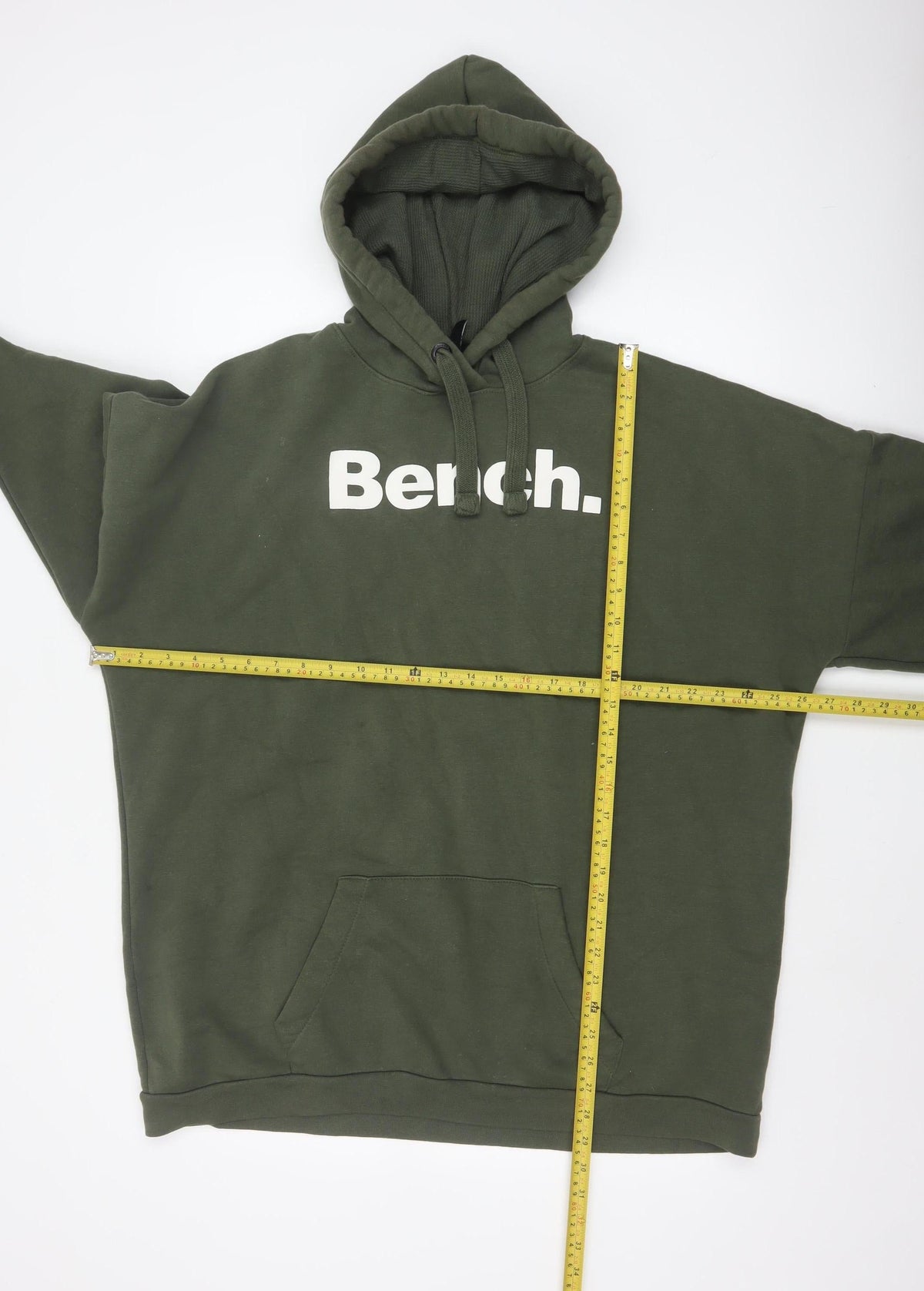 Bench Women’s Green UK 14 Pullover Hoodie Logo Fleece