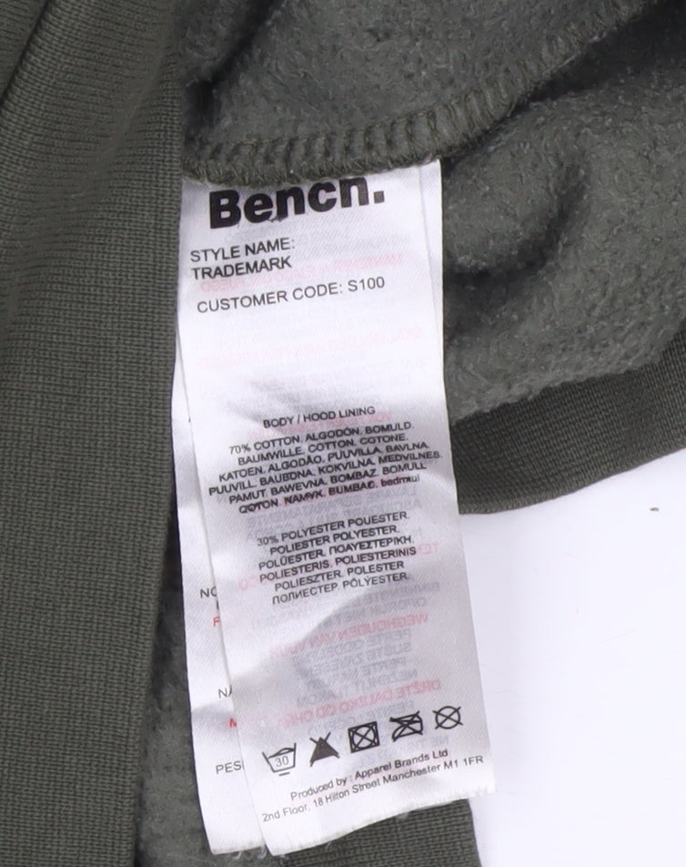 Bench Women’s Green UK 14 Pullover Hoodie Logo Fleece