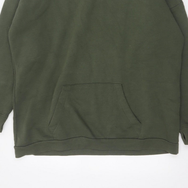 Bench Women’s Green UK 14 Pullover Hoodie Logo Fleece