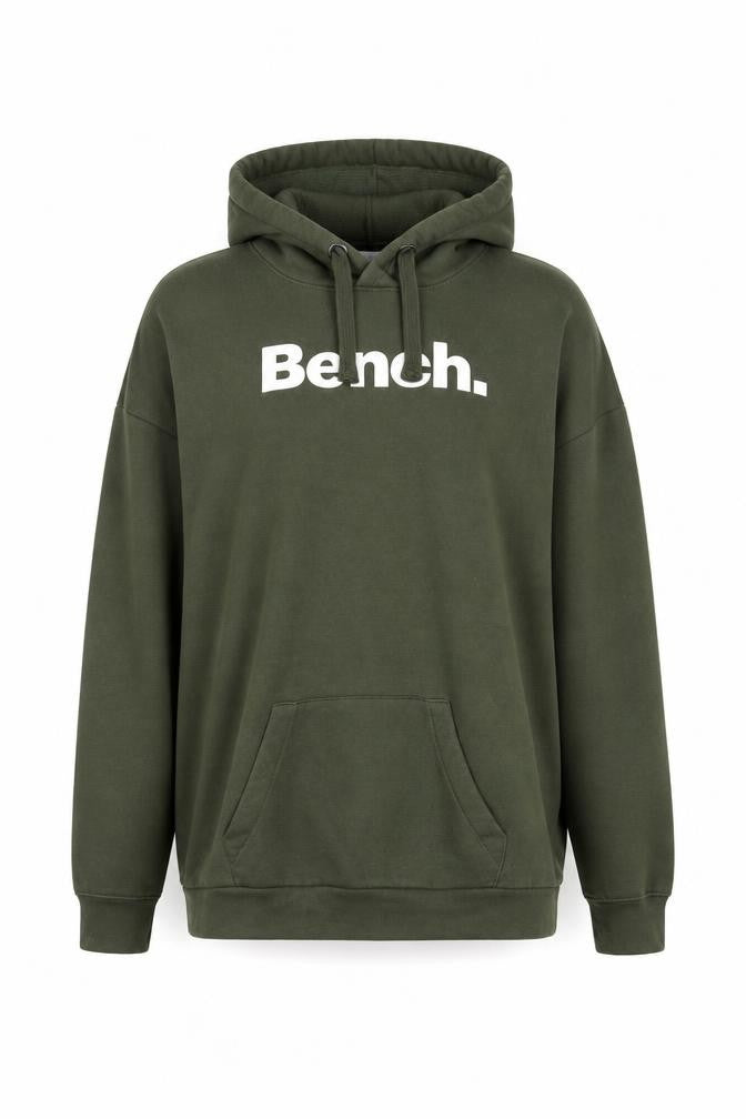 Bench Women’s Green UK 14 Pullover Hoodie Logo Fleece