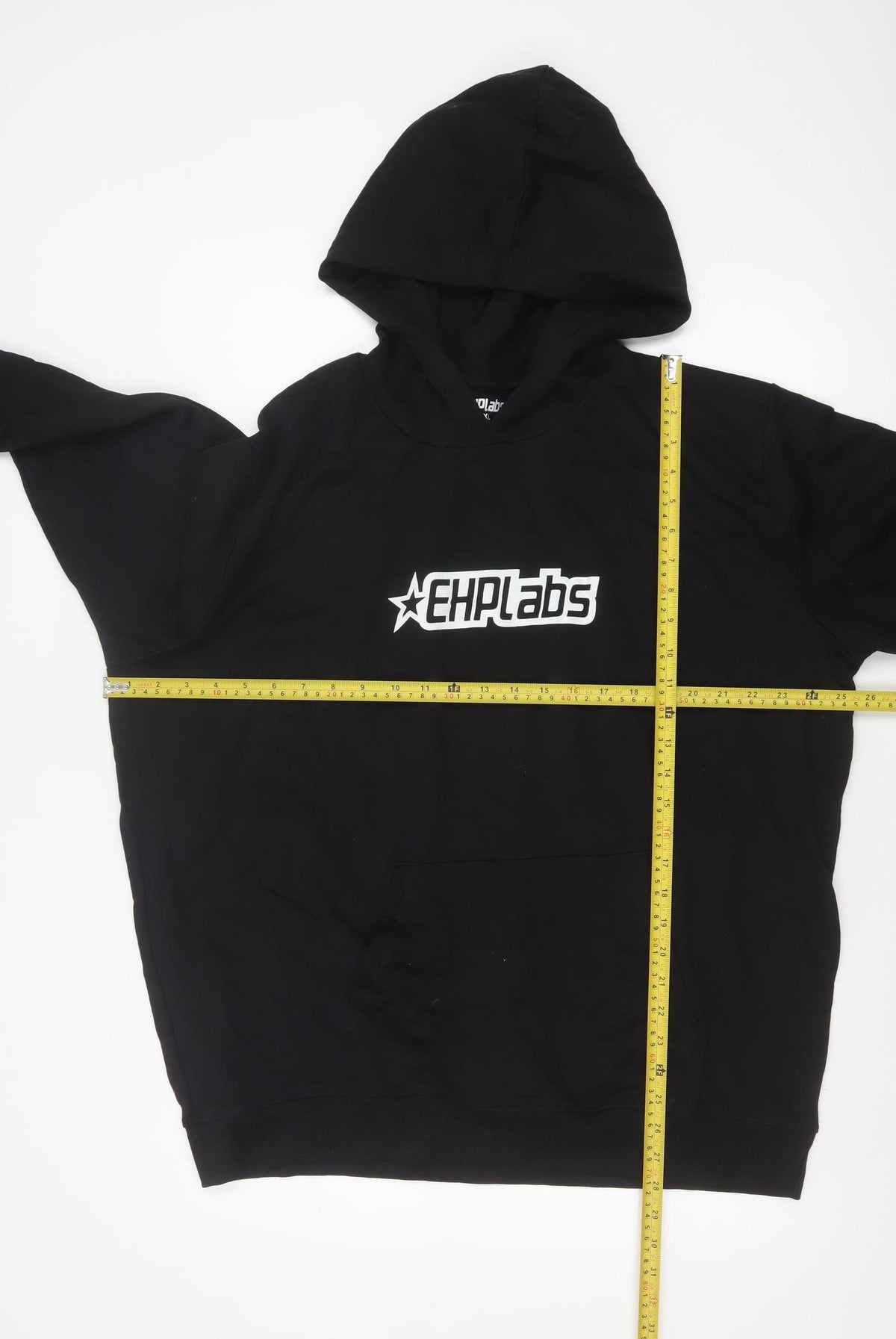 EHPLabs Men’s Black XL Pullover Logo Hoodie Gym Training