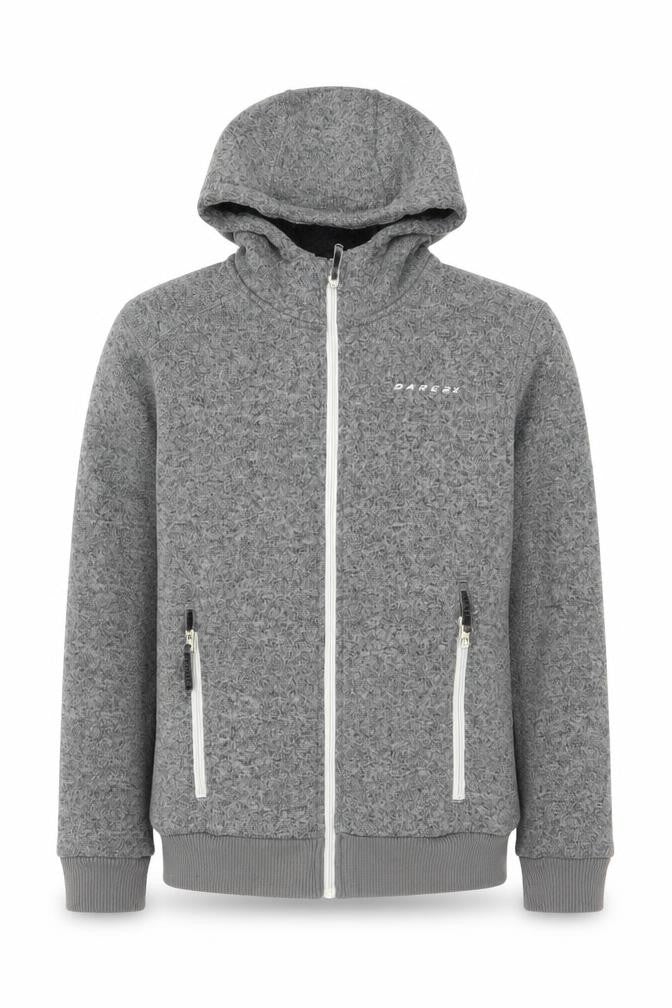 Dare 2b Men’s Grey Marl S Full Zip Hooded Fleece Sweatshirt