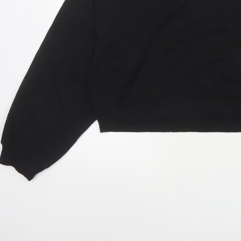H&M Unisex Black UK 26 Love Print Crew Neck Pullover Sweatshirt