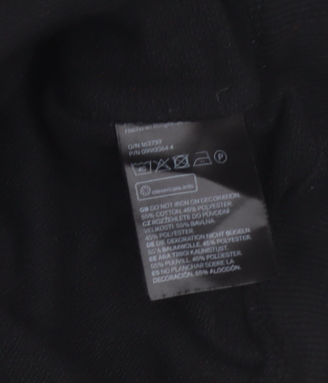 H&M Unisex Black UK 26 Love Print Crew Neck Pullover Sweatshirt