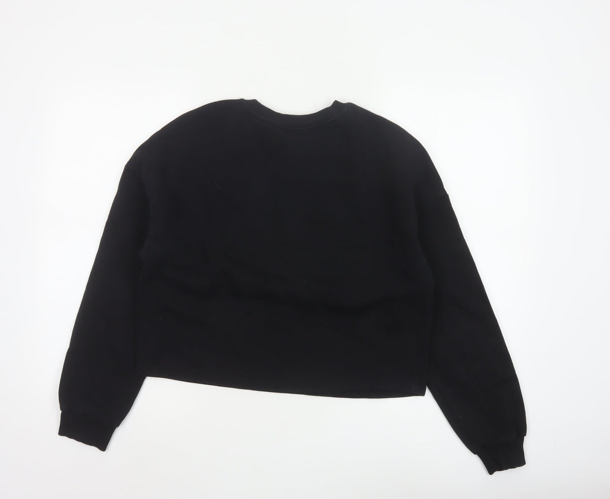 Miss Selfridge Women’s Black UK 10 Floral Embroidered Pullover Sweatshirt