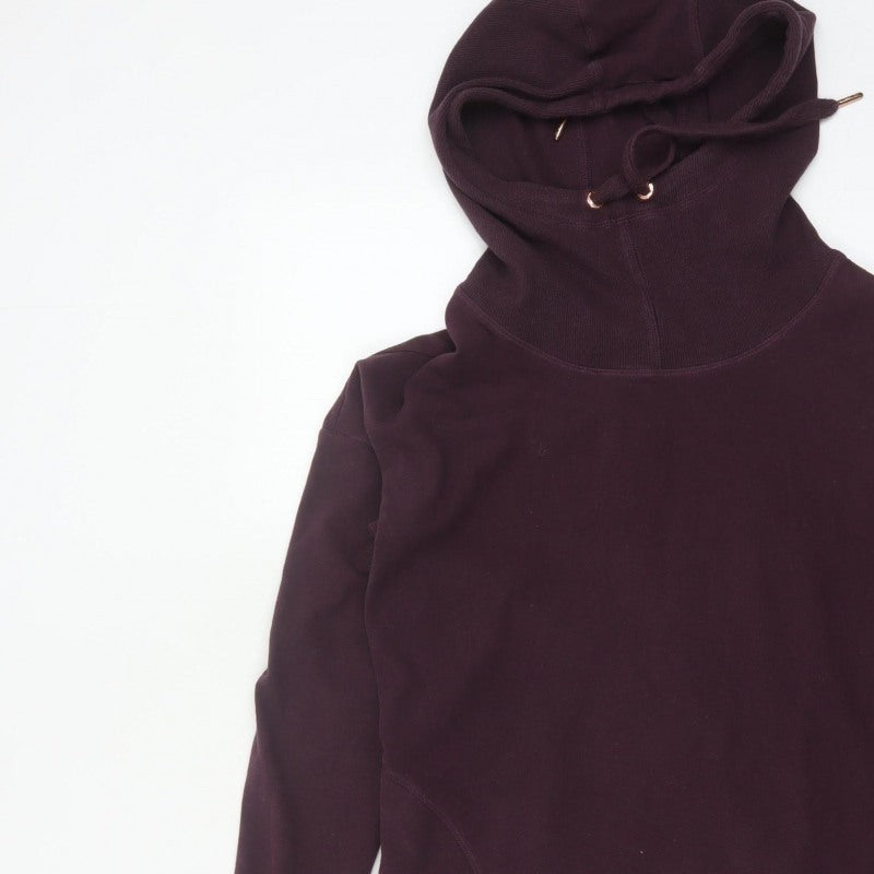 Sweaty Betty Women Purple M Pullover Hoodie High Neck Pockets