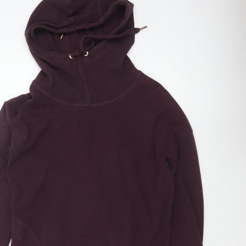 Sweaty Betty Women Purple M Pullover Hoodie High Neck Pockets