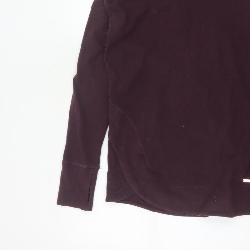 Sweaty Betty Women Purple M Pullover Hoodie High Neck Pockets