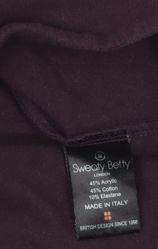 Sweaty Betty Women Purple M Pullover Hoodie High Neck Pockets