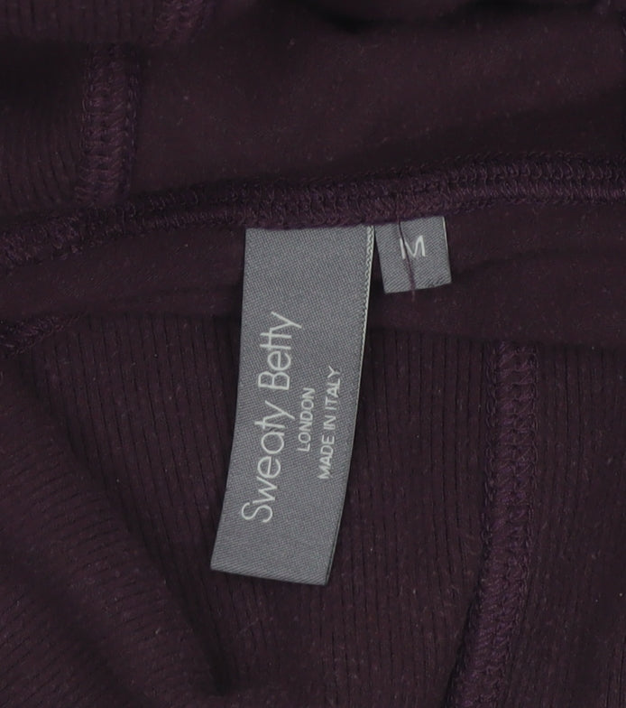 Sweaty Betty Women Purple M Pullover Hoodie High Neck Pockets