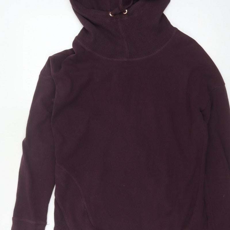 Sweaty Betty Women Purple M Pullover Hoodie High Neck Pockets