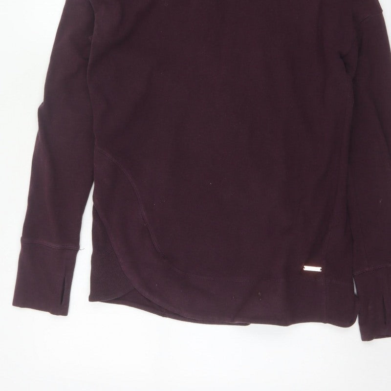 Sweaty Betty Women Purple M Pullover Hoodie High Neck Pockets