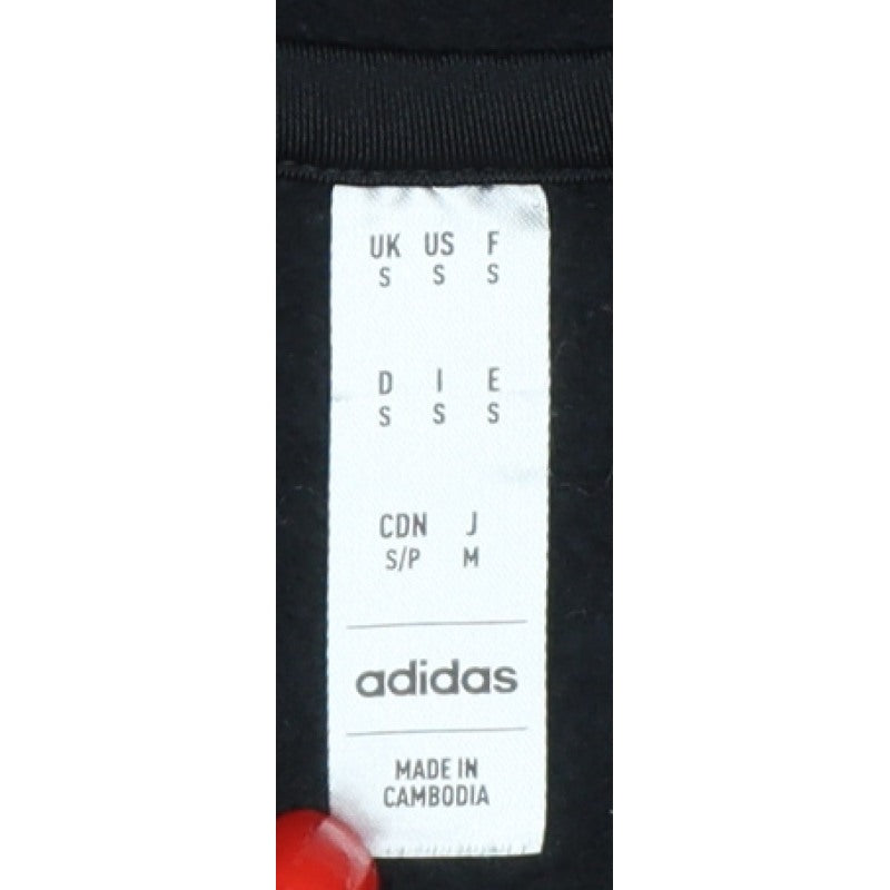 adidas Men’s Black S Pullover Hoodie Logo Drawstring Sports