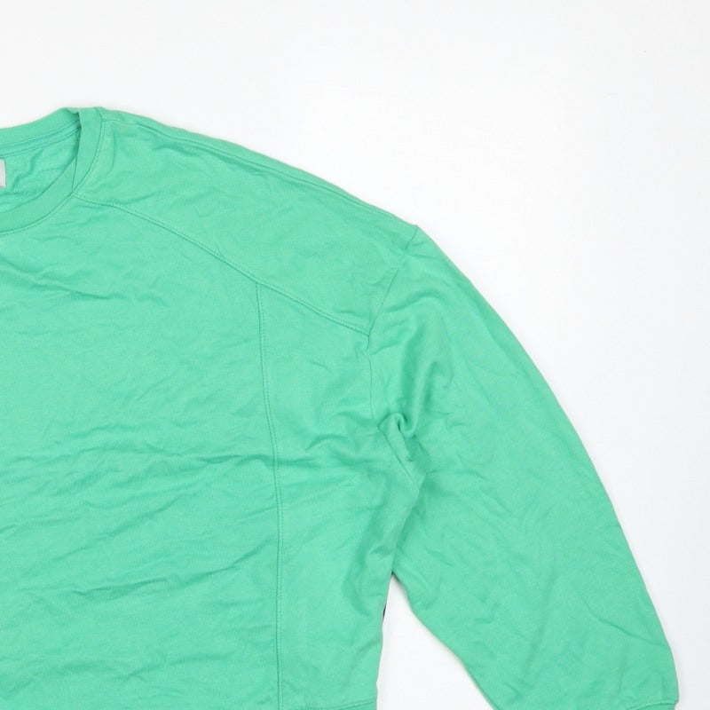 Helen Steele Women Green XL Raglan Crew Neck Pullover Sweatshirt
