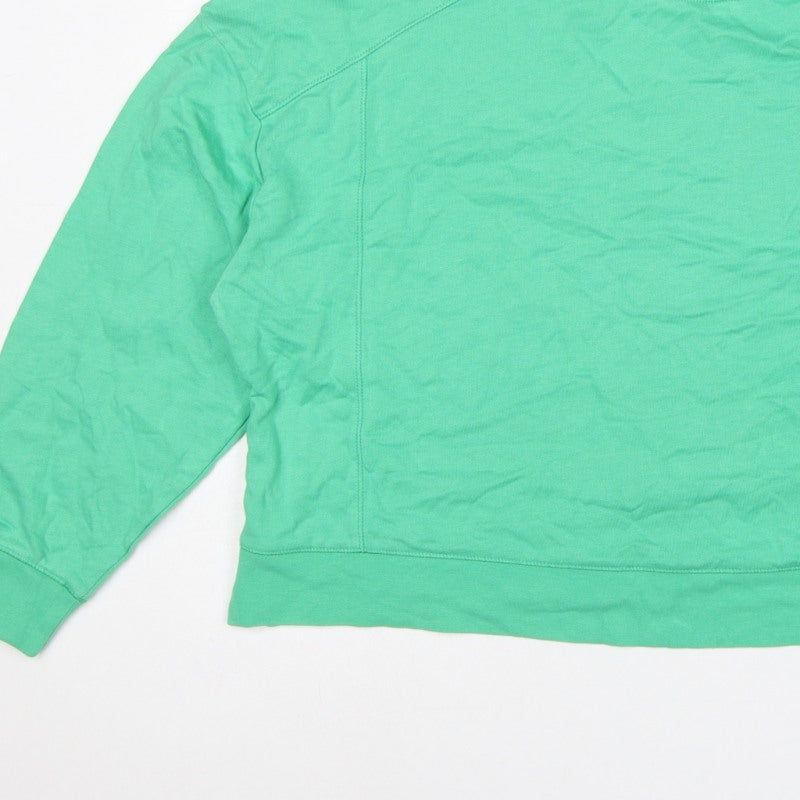 Helen Steele Women Green XL Raglan Crew Neck Pullover Sweatshirt