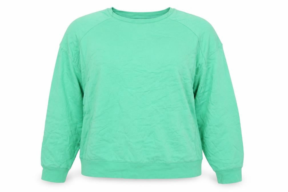 Helen Steele Women Green XL Raglan Crew Neck Pullover Sweatshirt