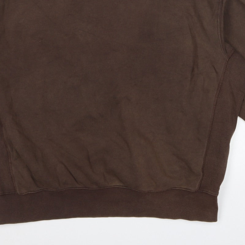 H&M Women’s Brown 2XL Oversized Fit Crew Neck Cotton Sweatshirt