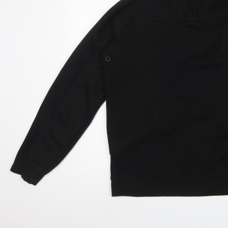 Jack & Jones Men Black M Pullover Hoodie Core Performance Pockets