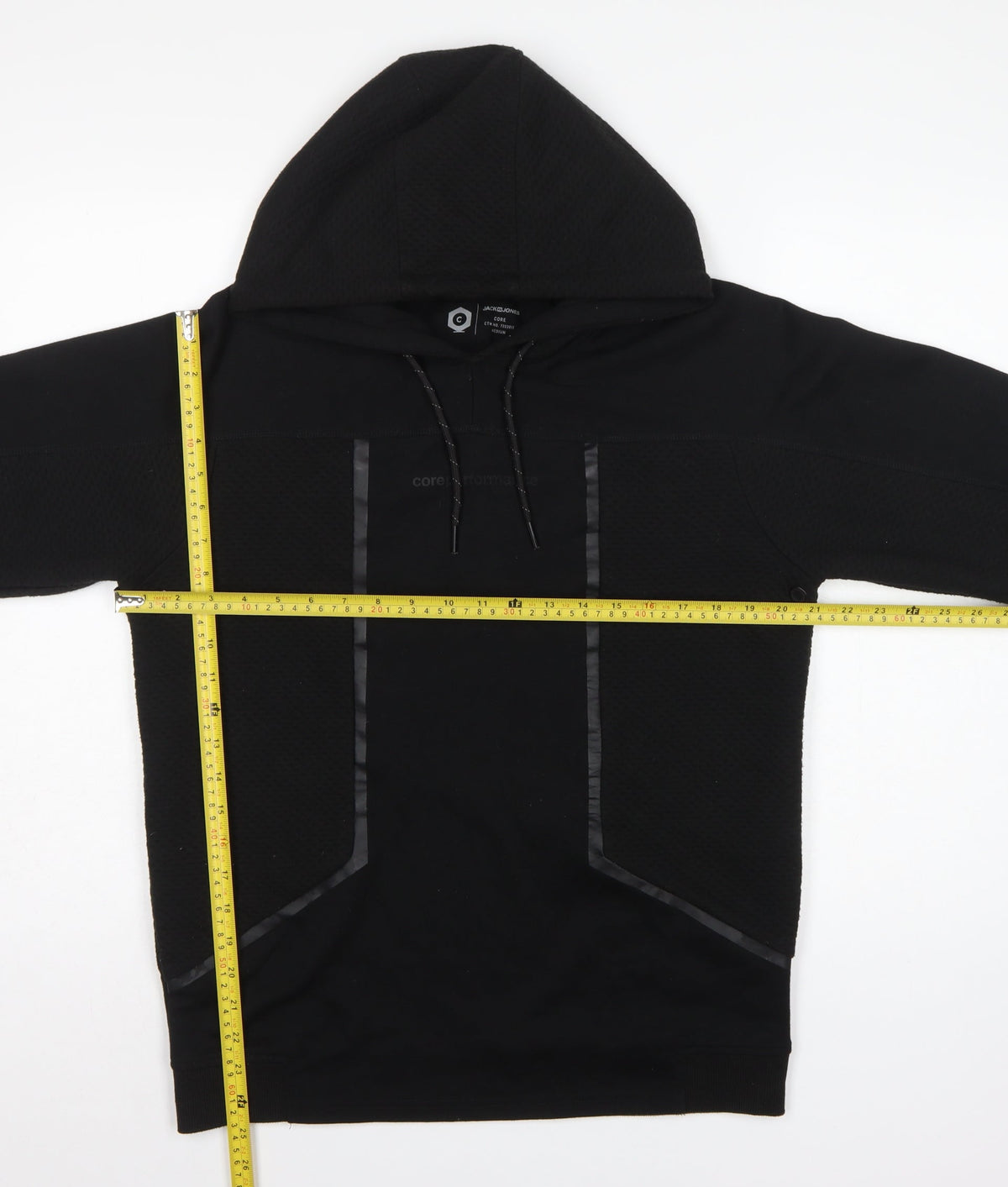 Jack & Jones Men Black M Pullover Hoodie Core Performance Pockets