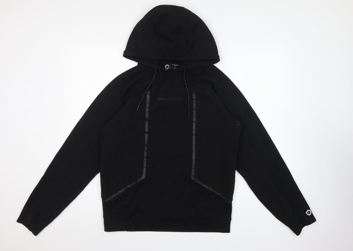 Jack & Jones Men Black M Pullover Hoodie Core Performance Pockets