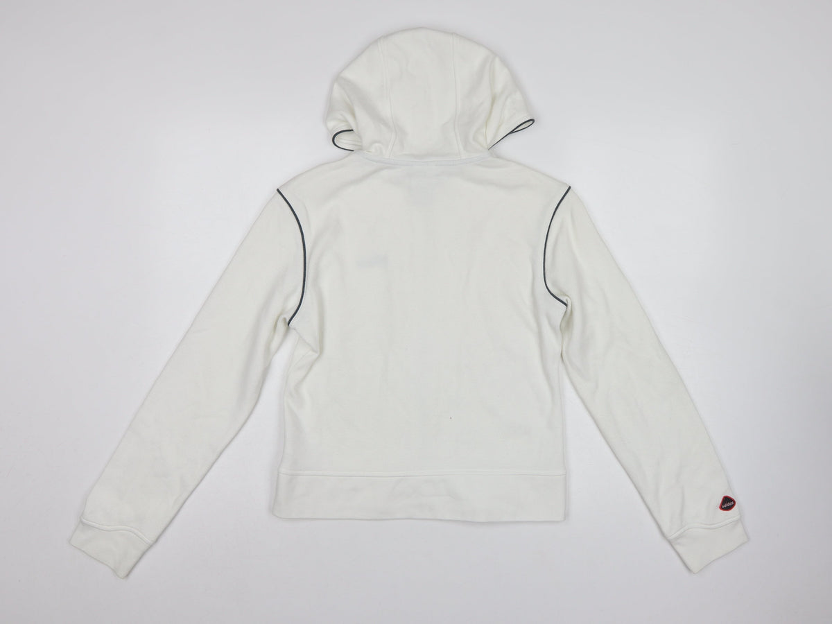 Adidas Women’s White UK 12 Full Zip Hooded Fleece Hoodie
