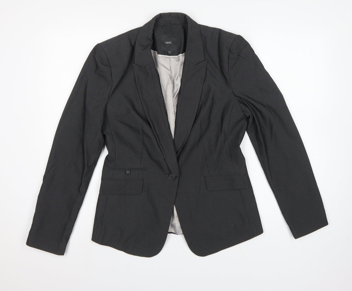 Next Women’s Black Size 12R Tailored Single-Breasted Blazer Jacket