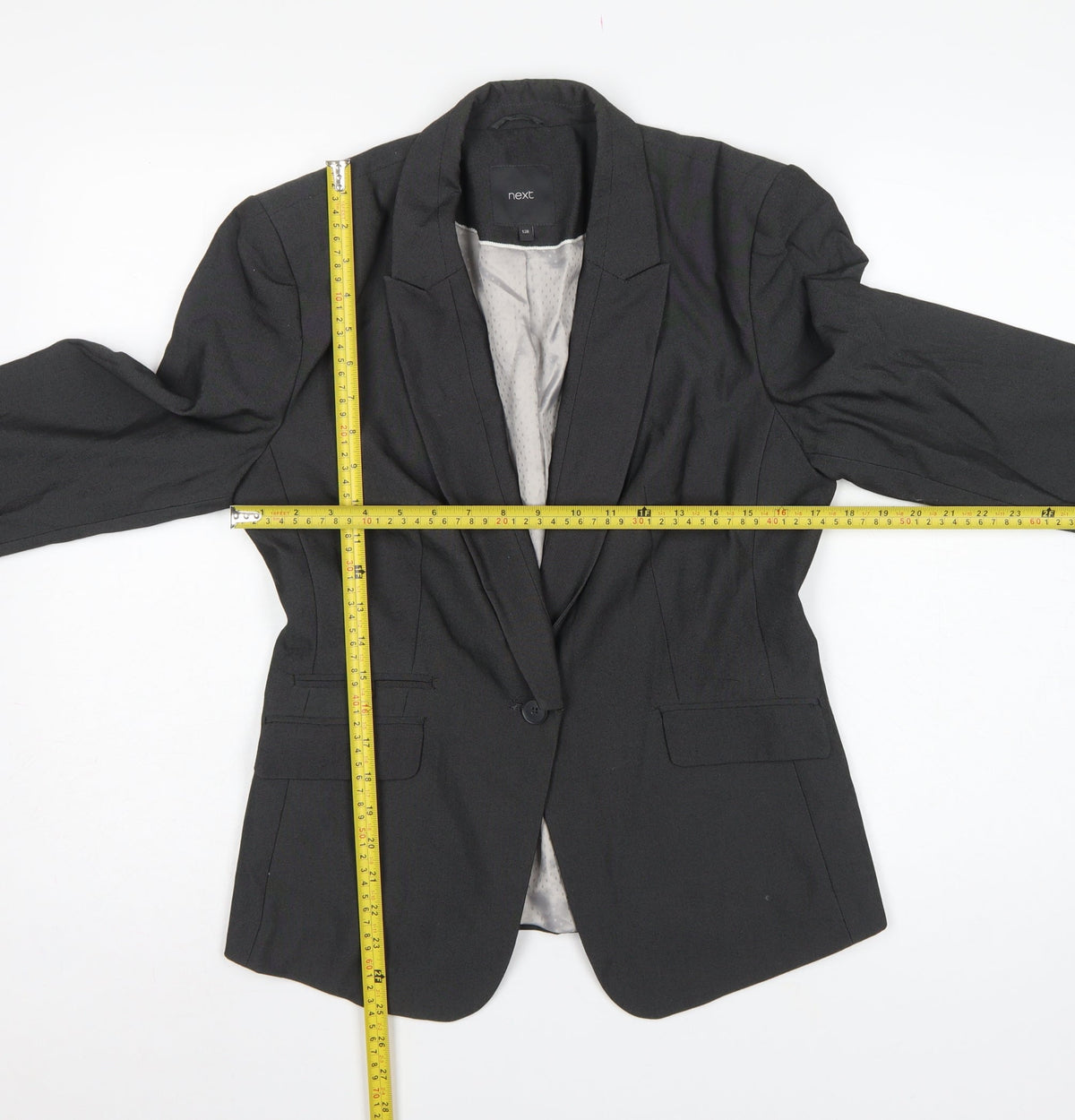 Next Women’s Black Size 12R Tailored Single-Breasted Blazer Jacket