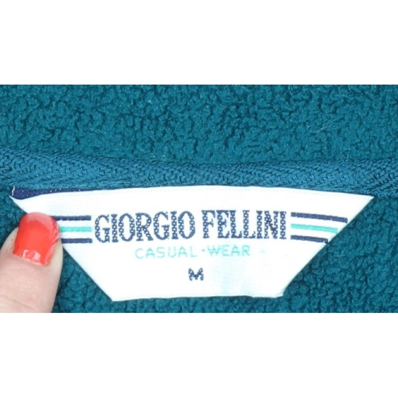 Giorgio Fellini Women Green M Fleece Pullover Sweatshirt Long Sleeve