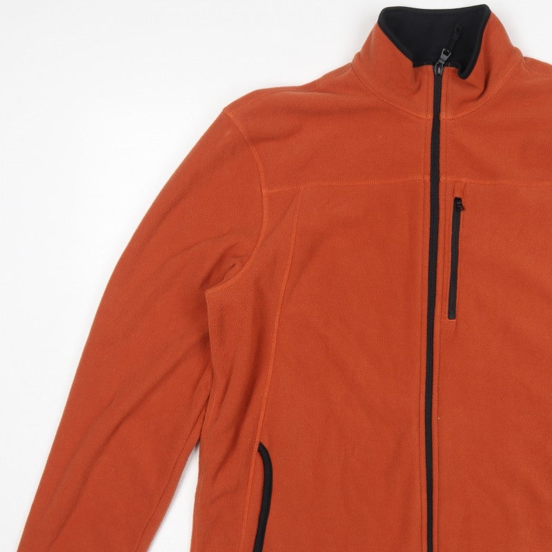 Marks and Spencer Men's Orange L Fleece Full Zip Basic Jacket