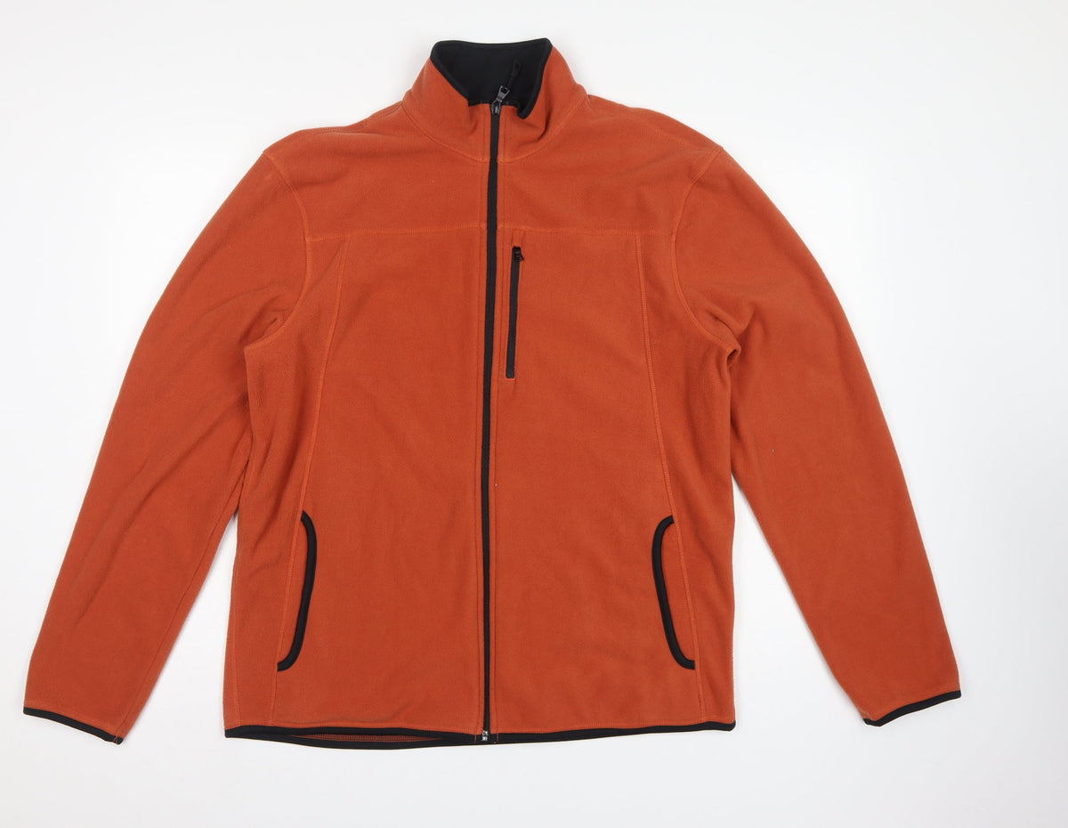 Marks and Spencer Men's Orange L Fleece Full Zip Basic Jacket