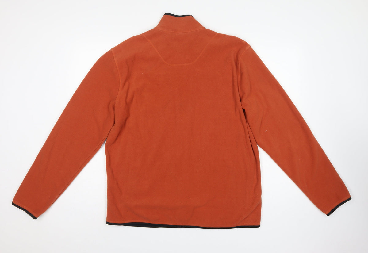 Marks and Spencer Men's Orange L Fleece Full Zip Basic Jacket