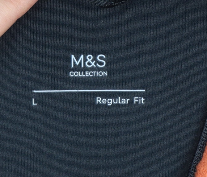 Marks and Spencer Men's Orange L Fleece Full Zip Basic Jacket