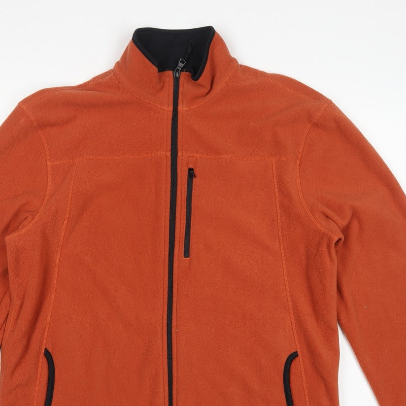 Marks and Spencer Men's Orange L Fleece Full Zip Basic Jacket