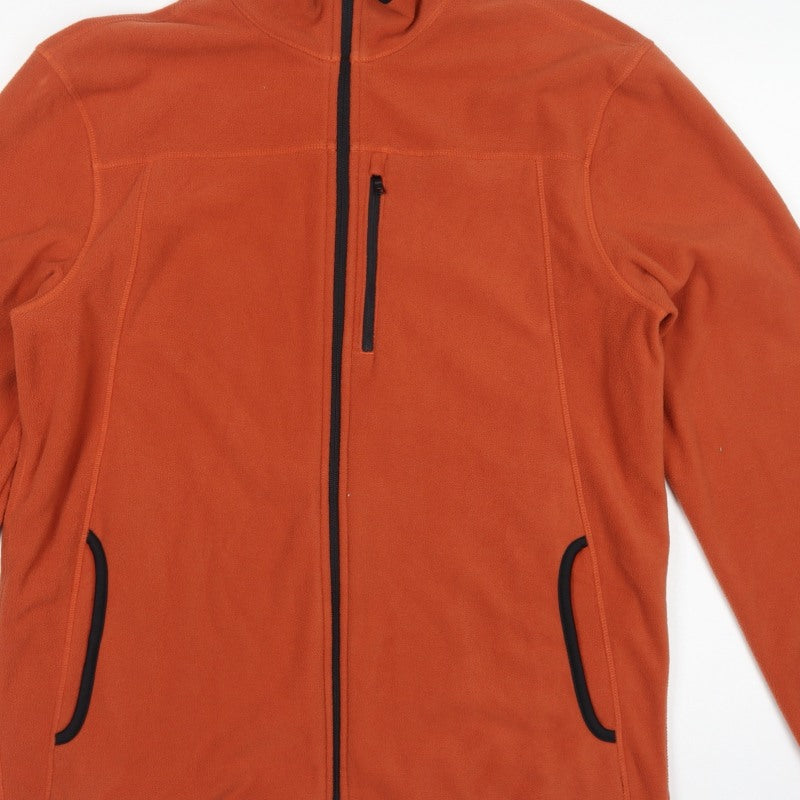 Marks and Spencer Men's Orange L Fleece Full Zip Basic Jacket