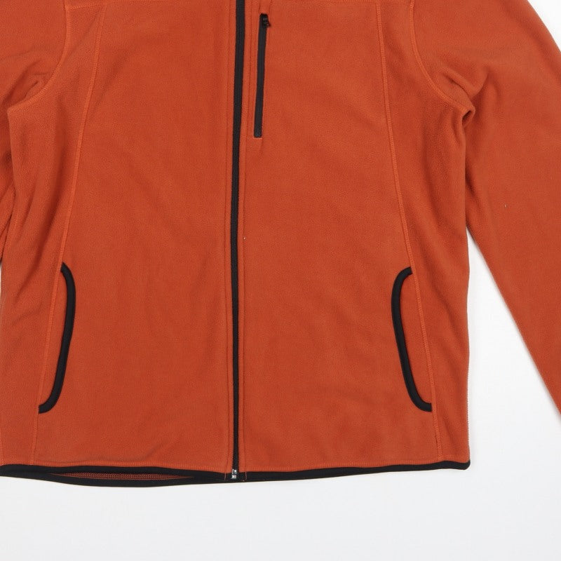 Marks and Spencer Men's Orange L Fleece Full Zip Basic Jacket