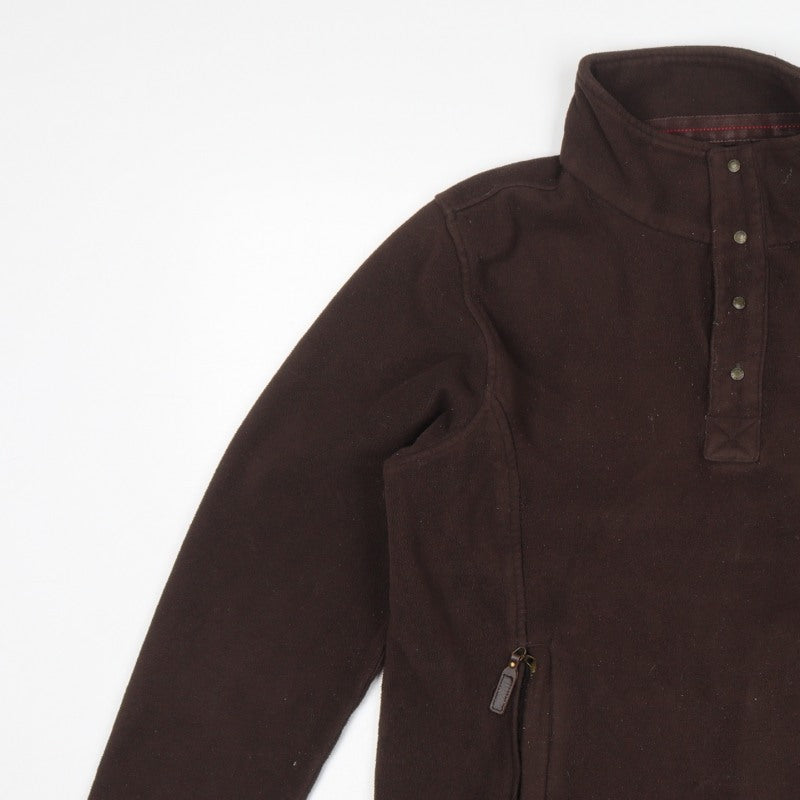 Toggi Men’s Brown XS Fleece Henley Sweatshirt High Neck Riding