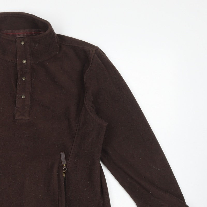Toggi Men’s Brown XS Fleece Henley Sweatshirt High Neck Riding
