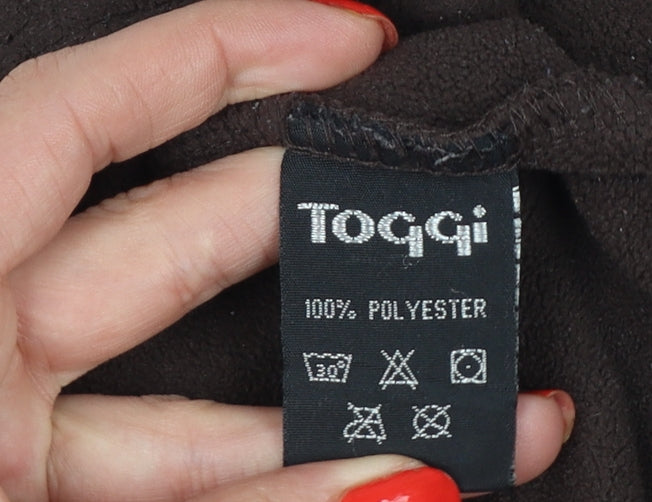 Toggi Men’s Brown XS Fleece Henley Sweatshirt High Neck Riding