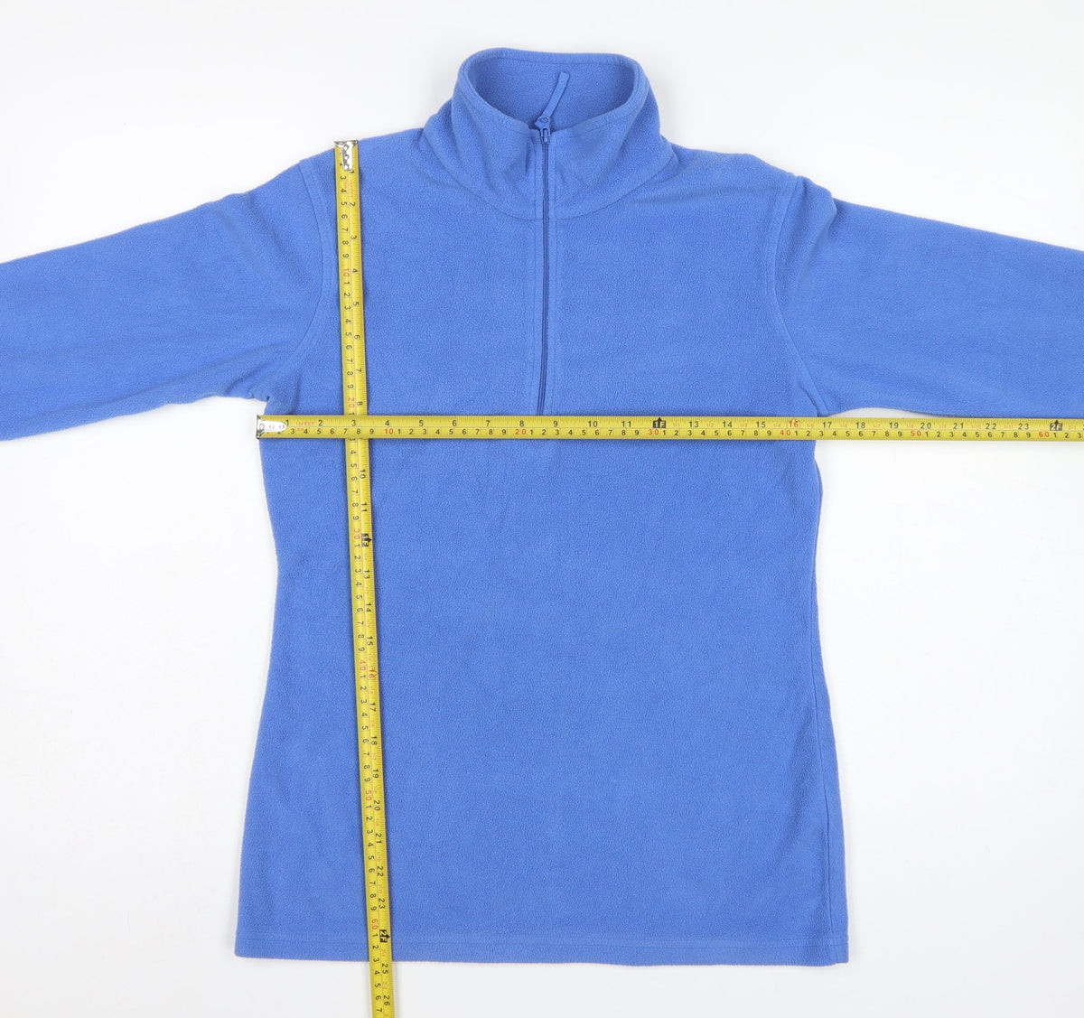 Mountain Warehouse Women Blue S Fleece 1/2 Zip High Neck Pullover Sweatshirt