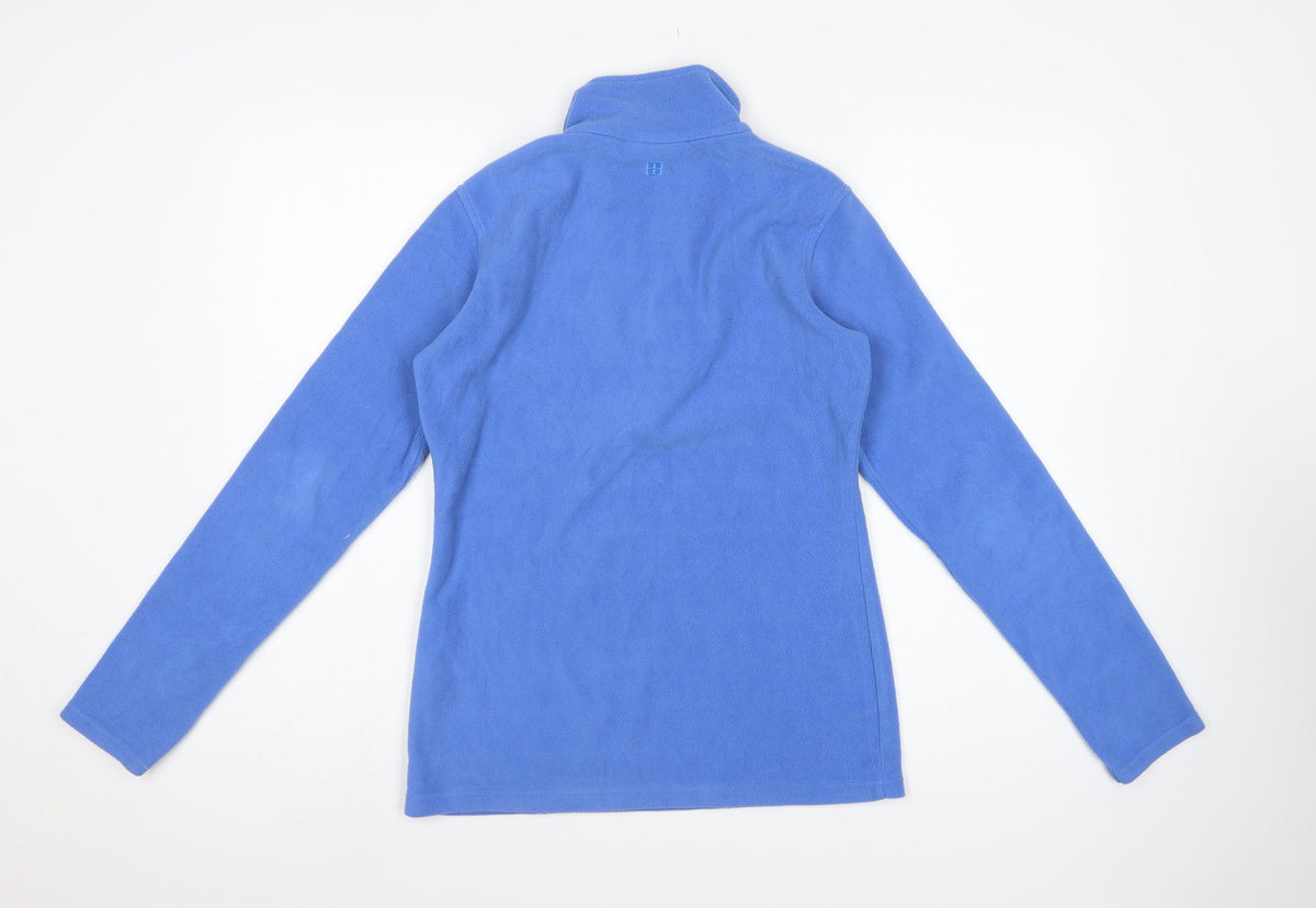 Mountain Warehouse Women Blue S Fleece 1/2 Zip High Neck Pullover Sweatshirt