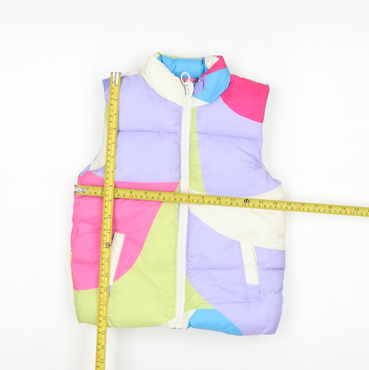 M&S Girls Multicoloured 5-6 Years Puffer Waistcoat Padded Full Zip