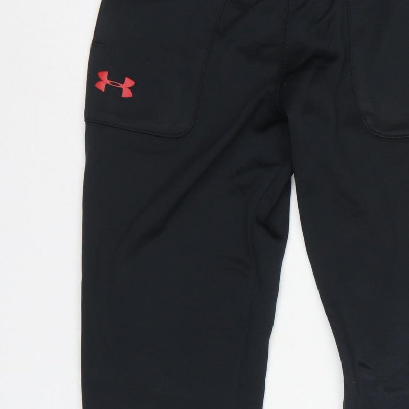 Under Armour Boys Black Red 14-15 Years ColdGear Jogger Sweatpants