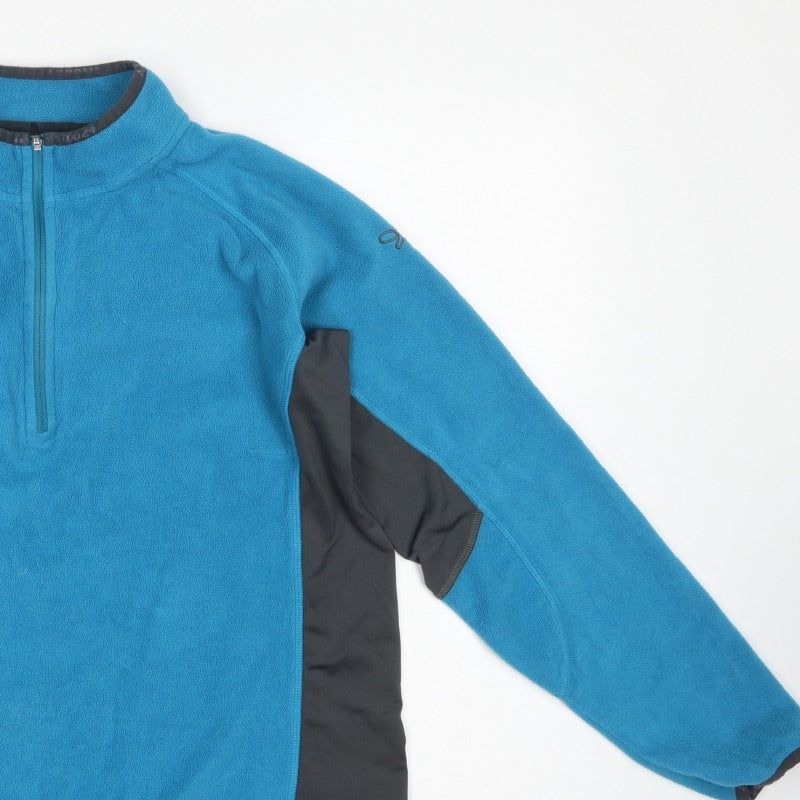 TOG24 Women’s Blue Fleece 1/4 Zip High Neck Sweatshirt UK 16
